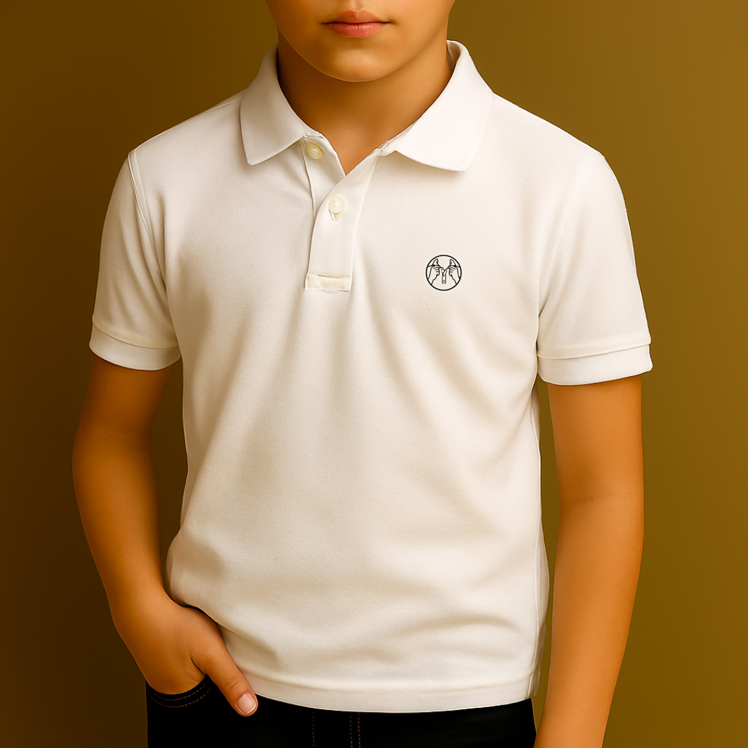 Polo Enfant Blanc "Bien Soigné" – Édition Limitée Bien Soigné