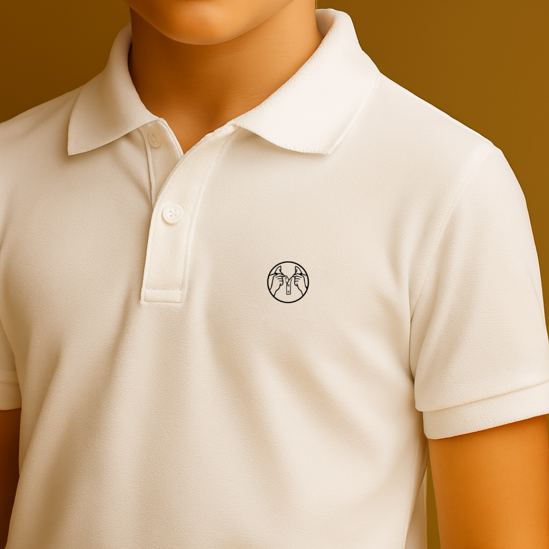 Polo Enfant Blanc "Bien Soigné" – Édition Limitée Bien Soigné