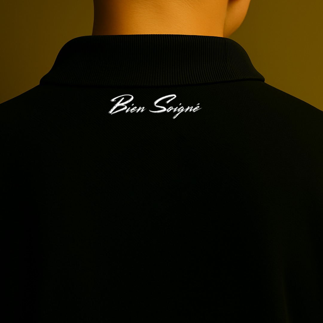 Polo Enfant Noir "Bien Soigné" – Édition Limitée Bien Soigné