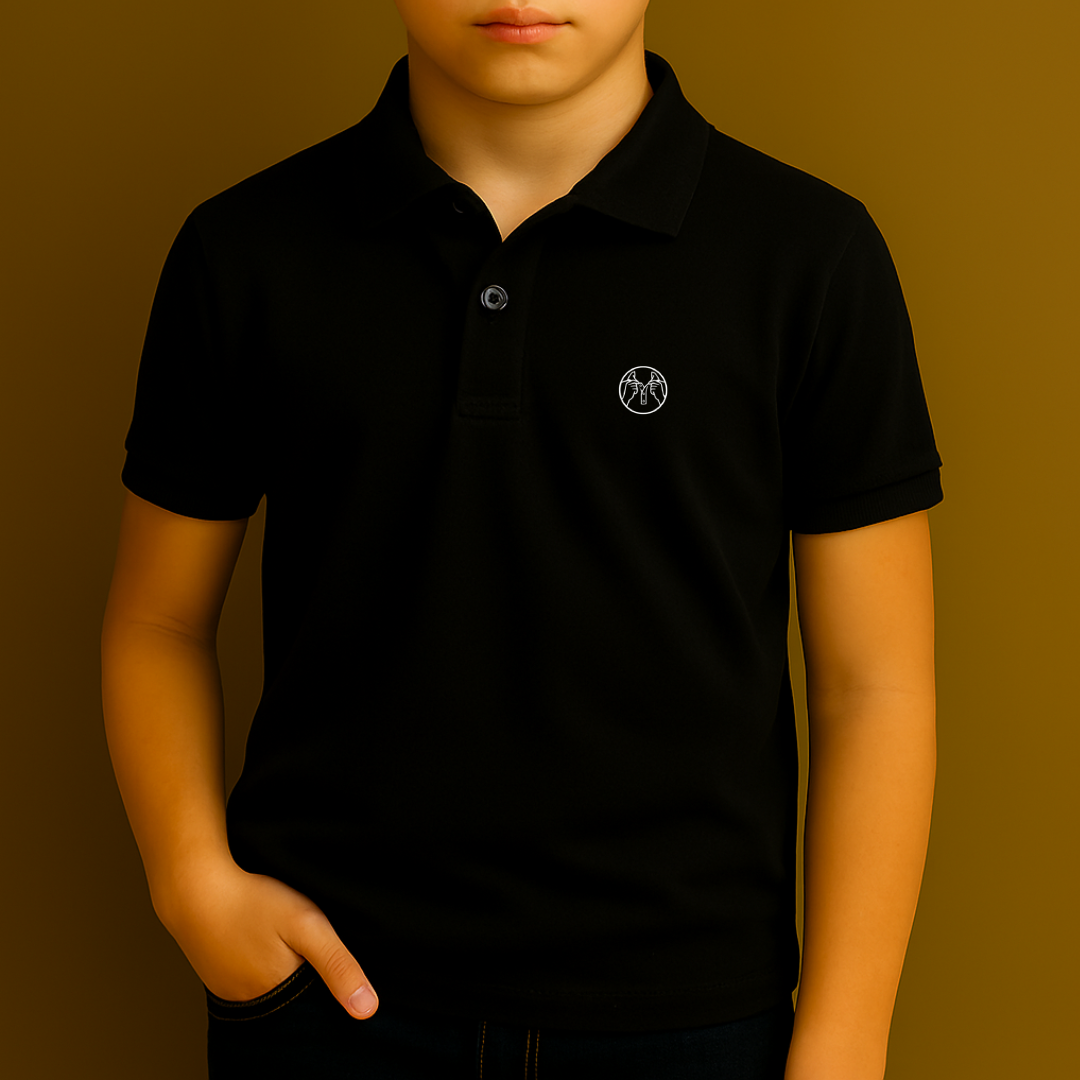Polo Enfant Noir "Bien Soigné" – Édition Limitée Bien Soigné